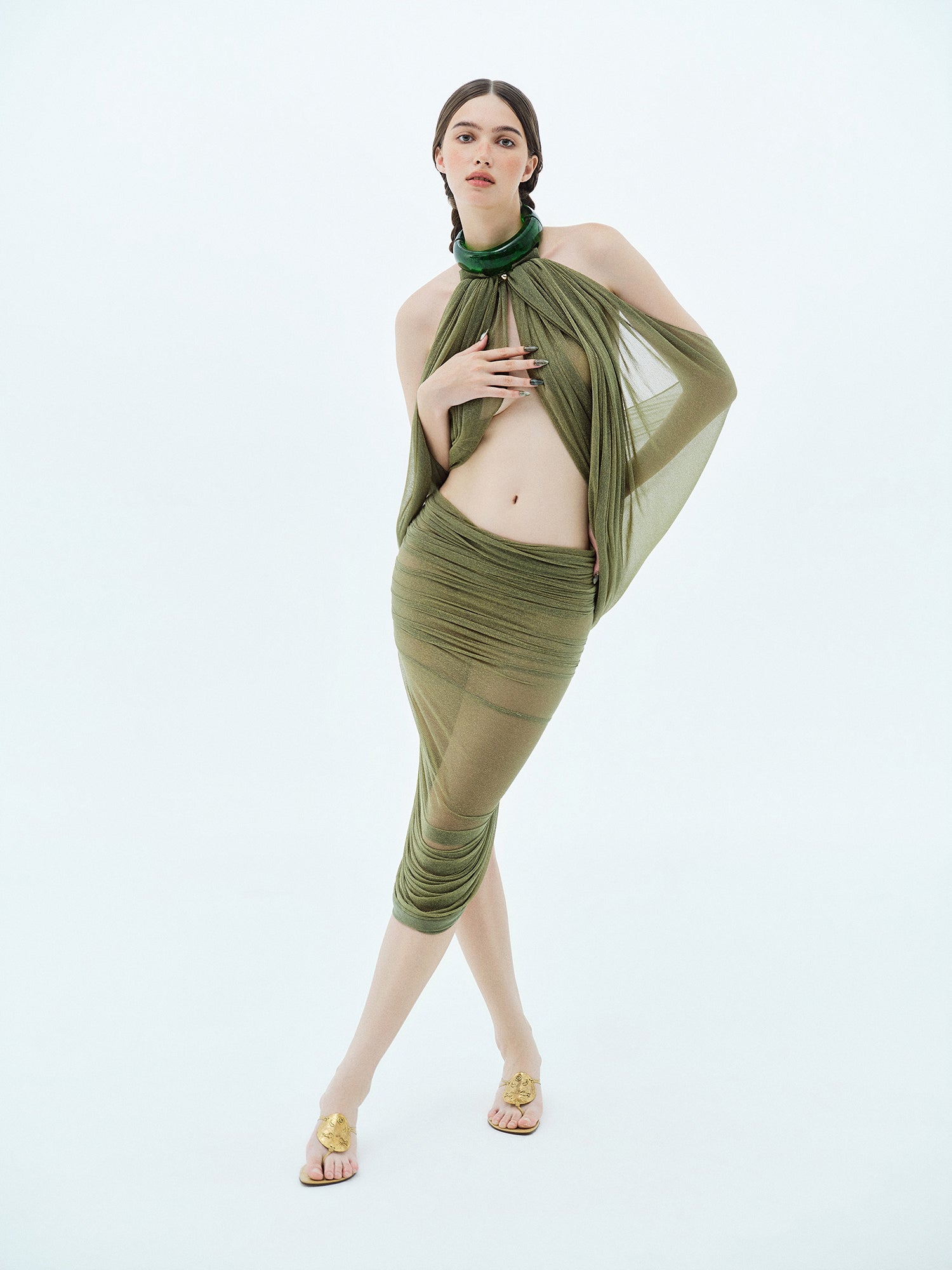 Jade Dress (Necklace accessory not included)