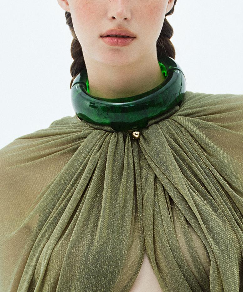 Jade Necklace (Dress not included)
